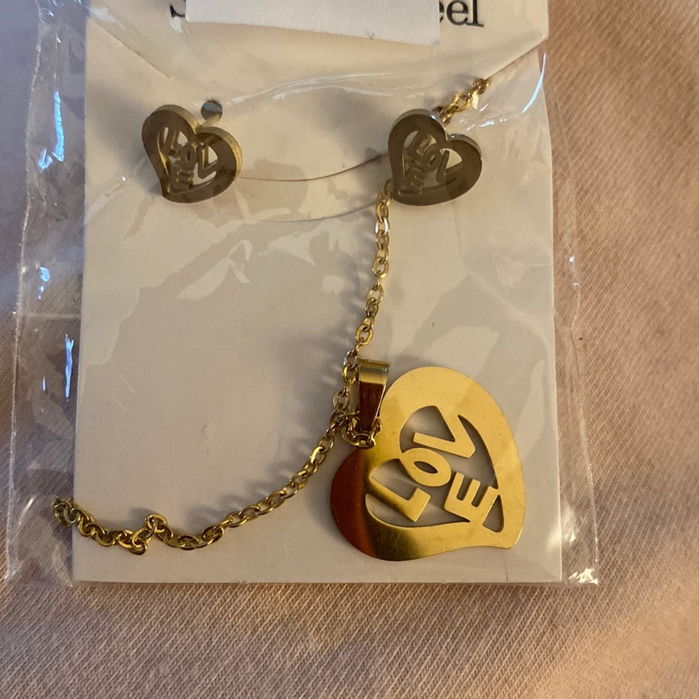 Necklace and earrings
